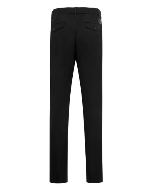 Moncler Black Logo-Patch Trousers for men