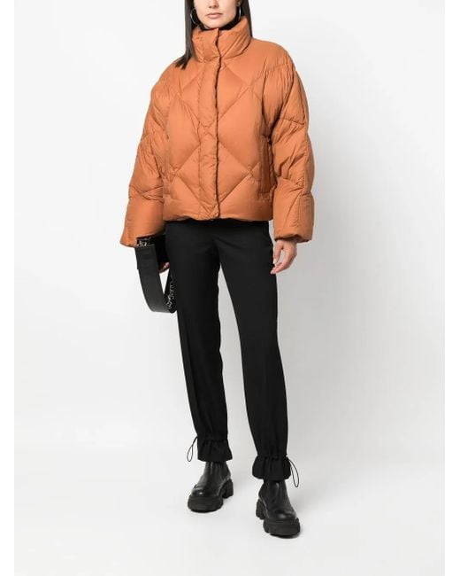 Stand Studio Brown Aina Quilted Down-Filled Jacket