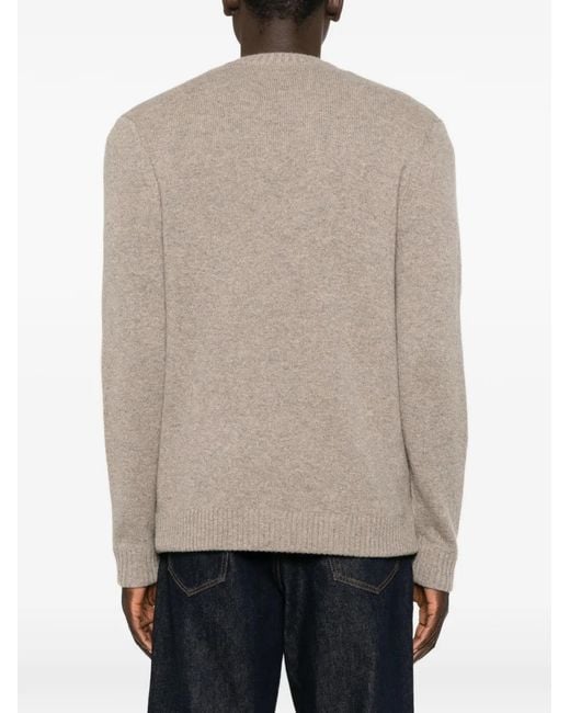 Bompard Brown V-Neck Cardigan for men