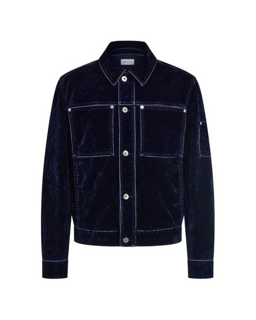 Ferragamo Blue Trucker Jacket for men