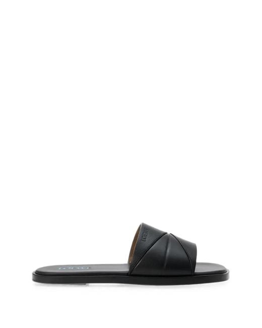 Loewe Black Origami Leather Sandals for men
