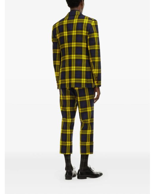 Vivienne Westwood Yellow Checked Wool Blazer for men