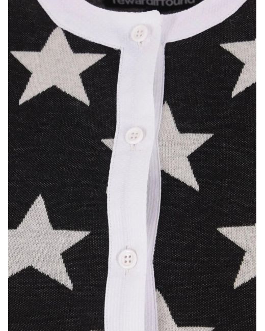 Reward If Found Gray Star-Print Button-Front Dress