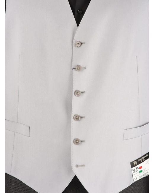 Corneliani Gray Mantua Single-Breasted Waistcoat for men