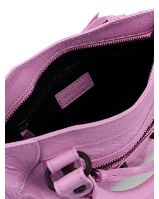 Balenciaga Pink Mini Le City Top-Handle Cross Body Bag