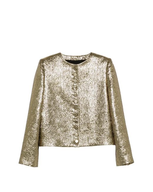 MSGM Natural Button-Front Jacket