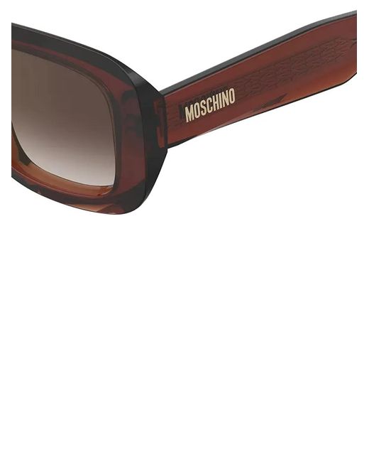 Moschino Gray Rectangle-Frame Sunglasses