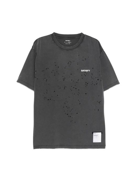 Satisfy Gray Crew-Neck T-Shirt for men