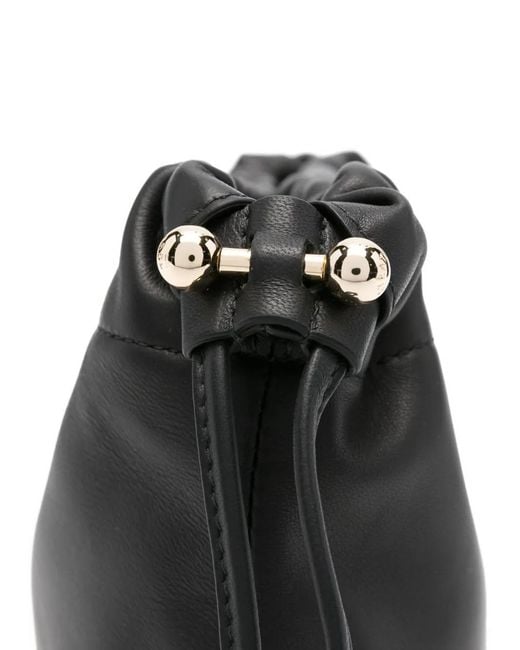 Charlotte Drawstring Soft Nappa Negro Strathberry de color Black