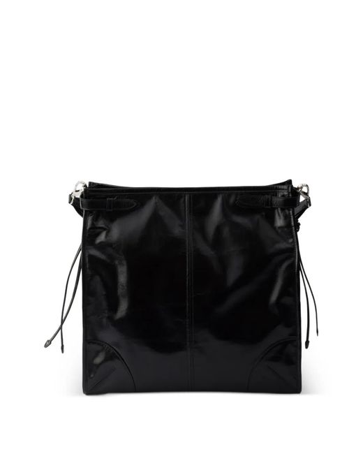 Prada Black Bonnie Leather Shoulder Bag for men