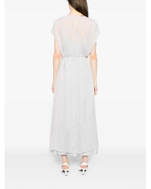 YEAREAST White V-Neck Maxi Dress