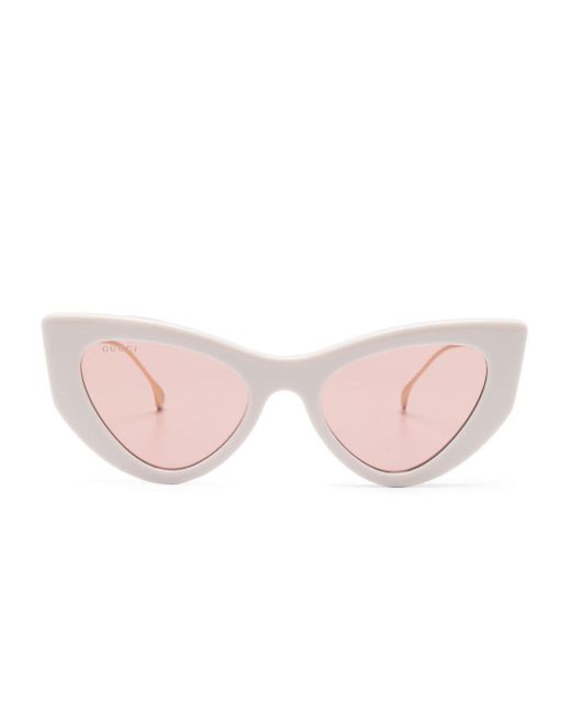 Gucci Pink Double G Cat-eye Sunglasses