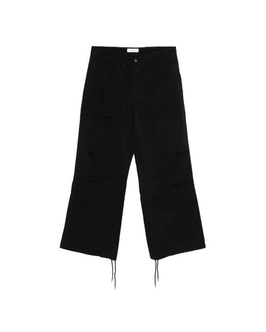 Entire studios Black Drawstring Cargo Trousers