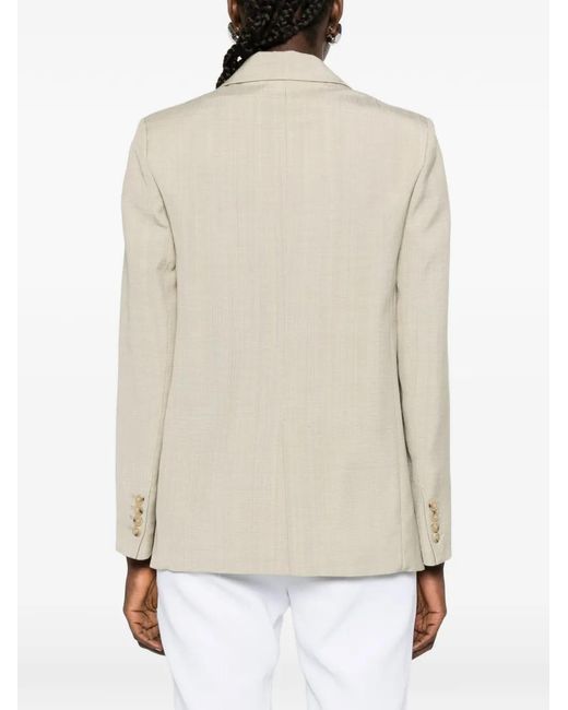 Forte_forte White Flap-Pocket Blazer