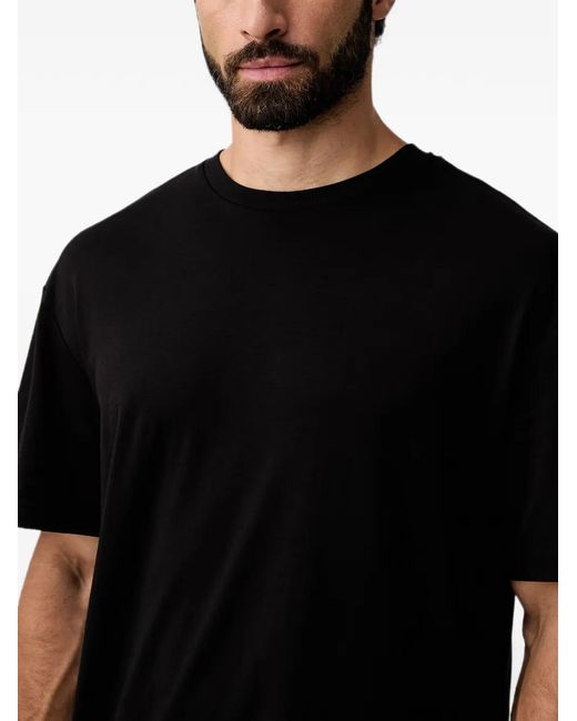 EA7 Black Logo-Patch T-Shirt for men