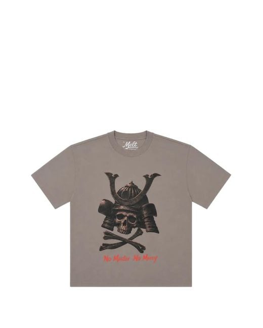 Melt Gray Graphic-Print Crew-Neck T-Shirt for men
