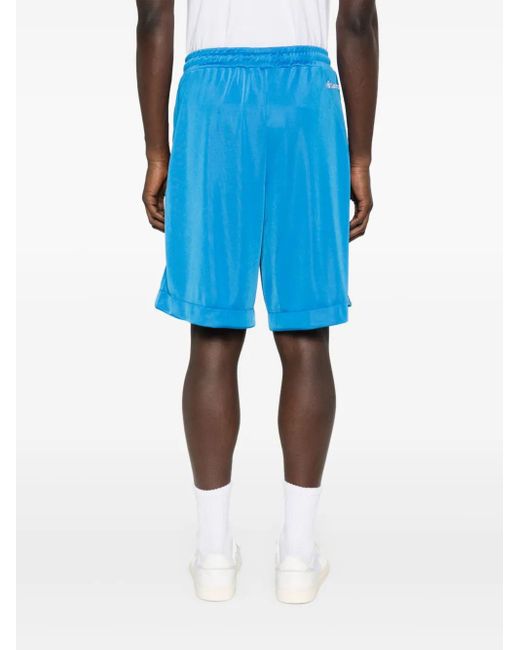 INBETWEENERS Blue Logo-Embroidered Track Shorts