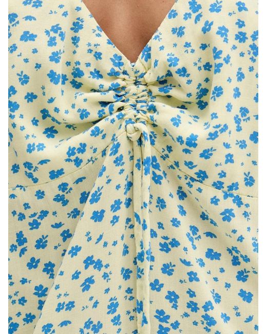 Rip Curl Green Surf Side Floral-Print Maxi Dress