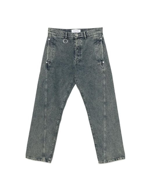 Etudes Studio Gray Twist Seam Acid-Wash Jeans