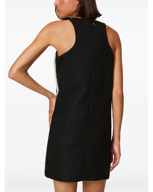 Twinset Black Pearl-Embellished Dress