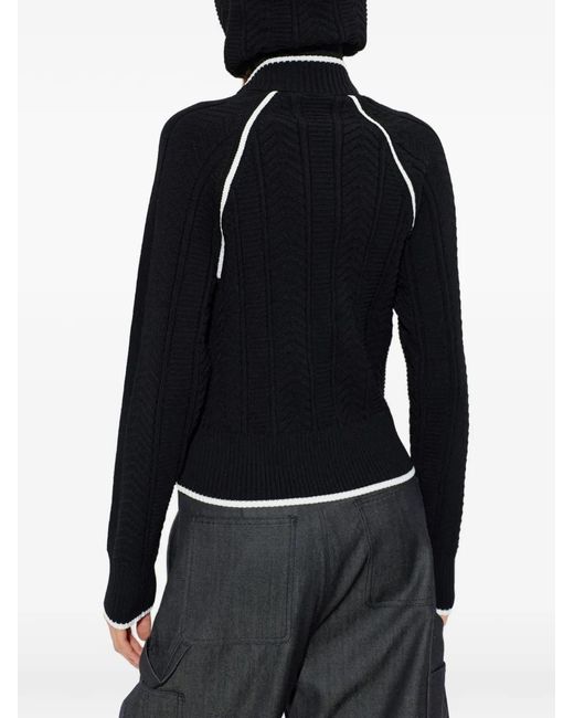 Adidas Black Cardigan À Capuche Détachable