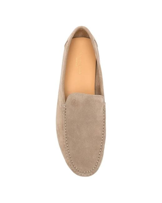 Alberto Gozzi White Leather Loafers for men
