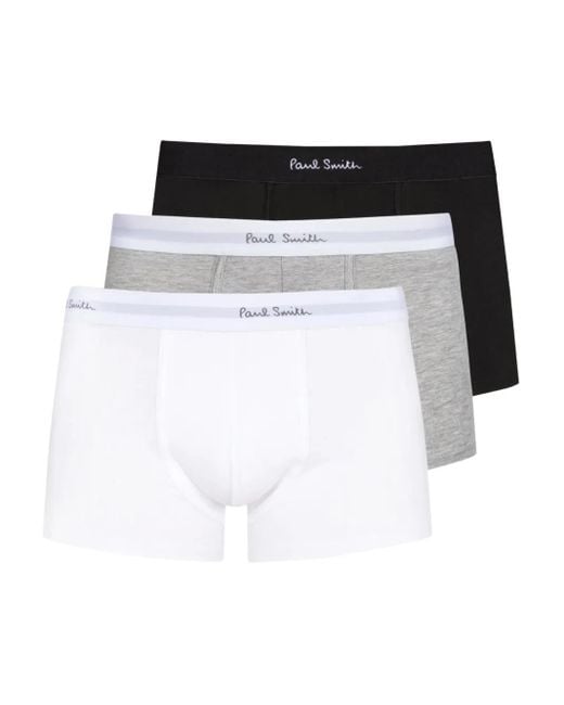 Set 3 Boxer Con Banda Logo di Paul Smith in Black da Uomo