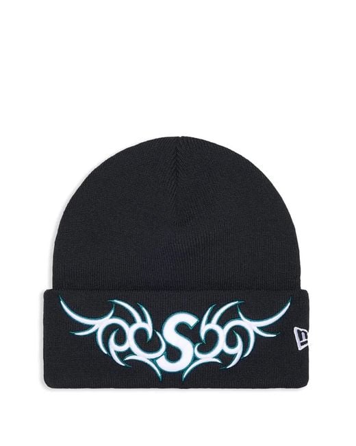 Supreme Black X New Era S Beanie Hat for men