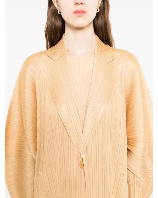 Pleats Please Issey Miyake White December Coat