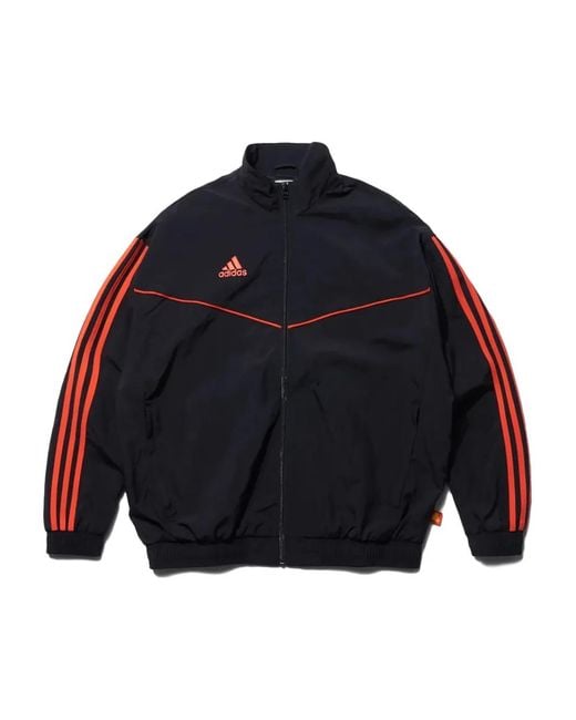 Adidas Blue Contrasting-Logo Jacket for men