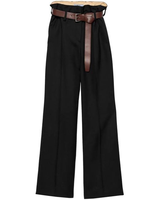 Prada Gabardine Broek in het Black