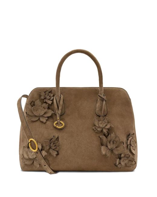 Oscar de la Renta Brown Ivy Tote Bag
