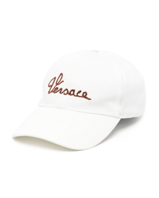 Cappello da baseball con ricamo di Versace in White