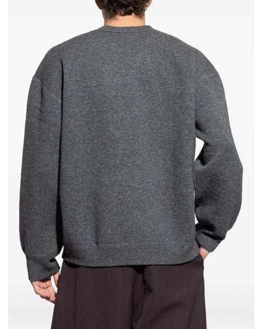 メンズ Studio Nicholson ラウンドネック セーター Gray