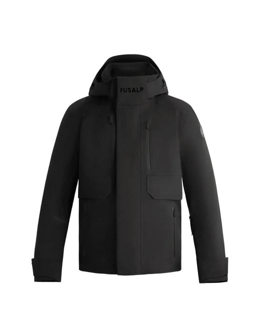 Fusalp Black John Hooded Ski Jacket for men
