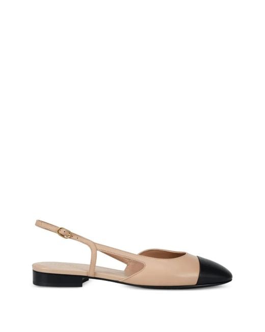 POTAMY Natural Two-Tone Slingback Ballet Flats
