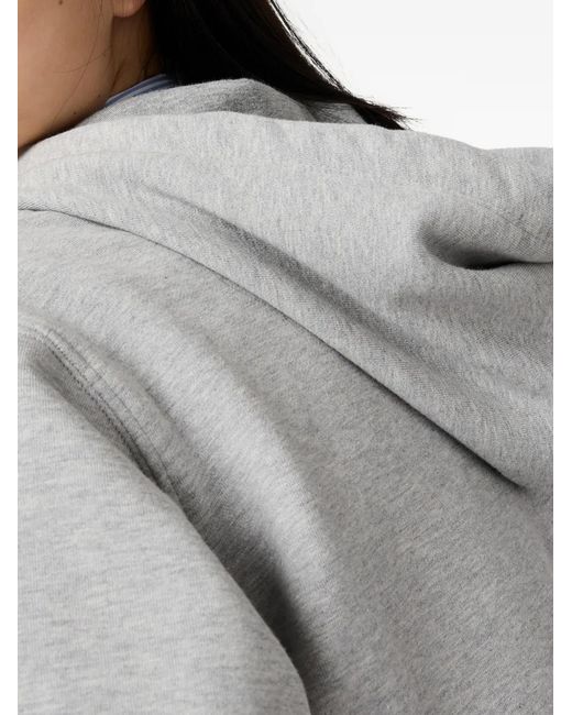 Miu Miu White Cropped Hoodie Jacket
