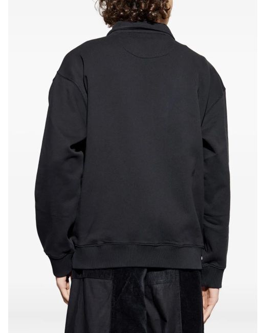 Zadig & Voltaire Black Logo-Embroidered Zip-Fastening Jacket for men