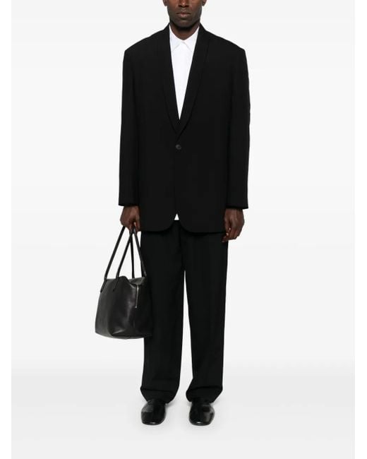The Row Black Silas Trousers for men
