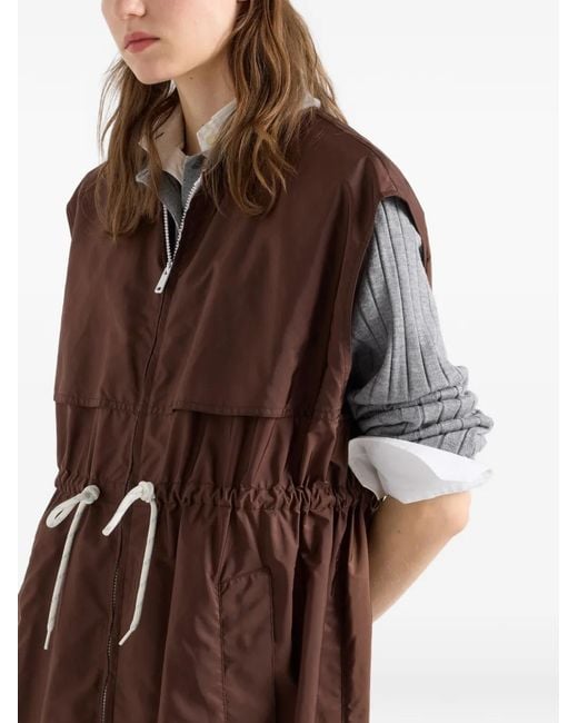 Prada Brown Robe Courte Re-Nylon