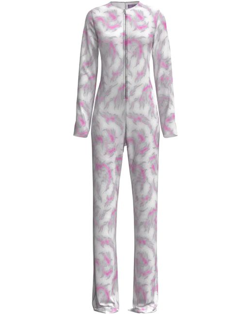 MACCAPANI Gray Vane Jumpsuit Mit Print