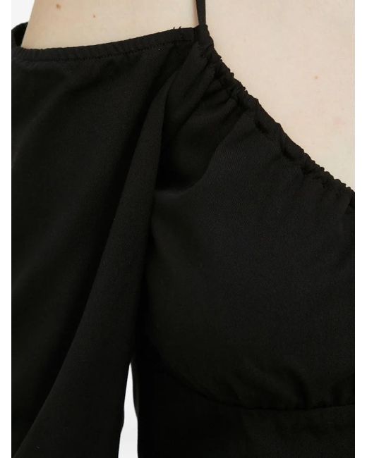 Samsøe & Samsøe Black Off-Shoulder Midi Dress