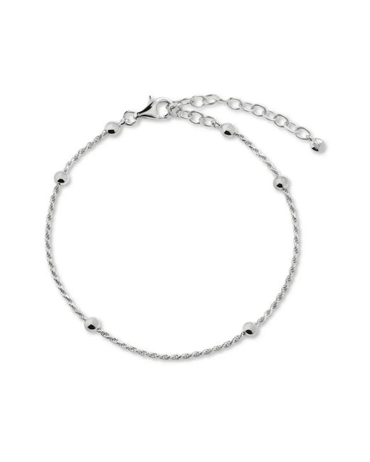 Monica Vinader White Beaded Rope-Chain Bracelet