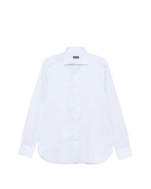 Zegna White Long-Sleeves Shirt for men