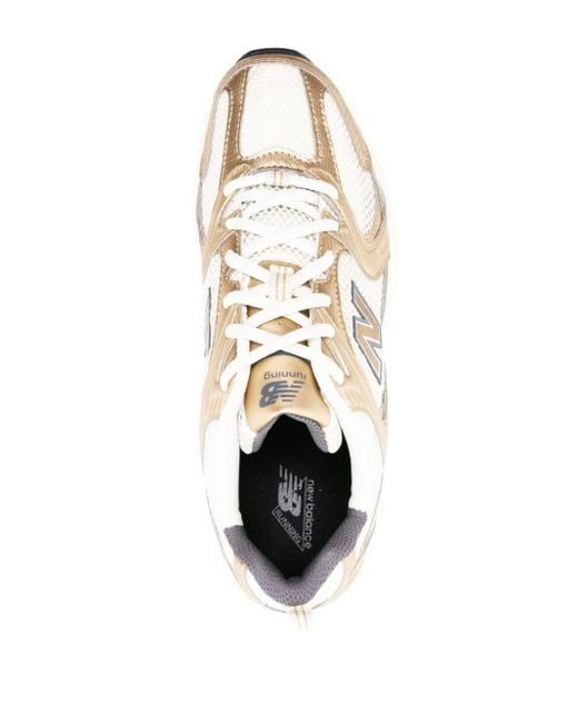 New Balance White 530 Sneakers im Metallic-Look