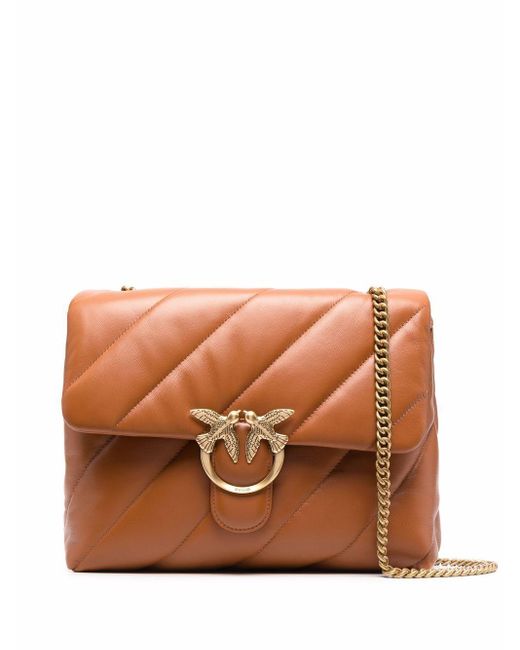 Pinko Leather Love Quilted Shoulder Bag Save 14 Lyst