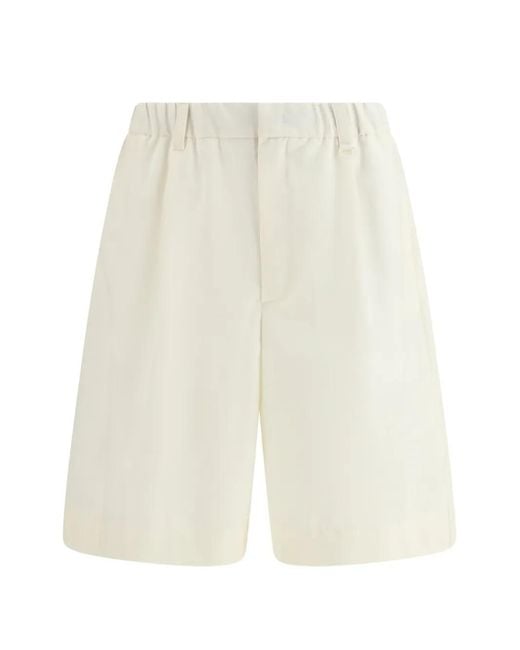Laminar White Elasticated-Waist Shorts for men