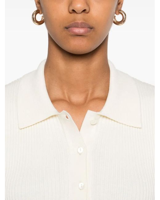 A.P.C. White Cotton Polo Shirt