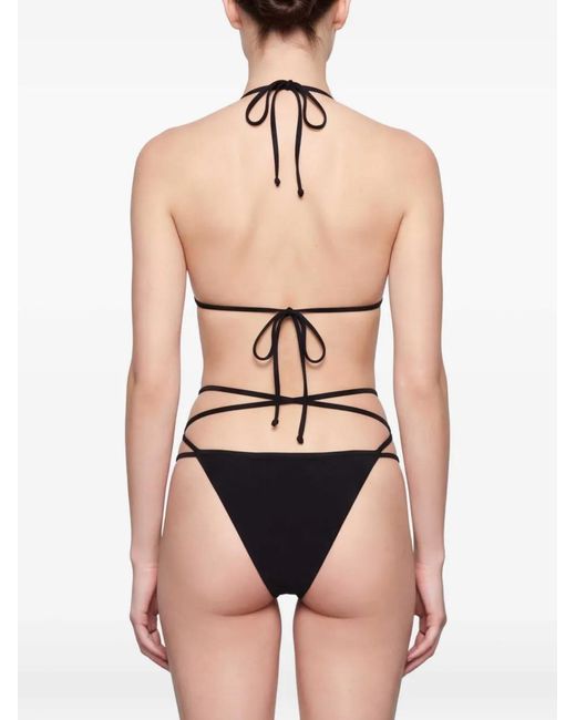 Norma Kamali White Criss-Cross Bikini