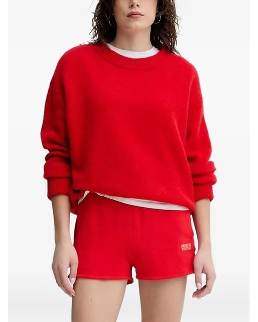 American Vintage ラウンドネック プルオーバー Red